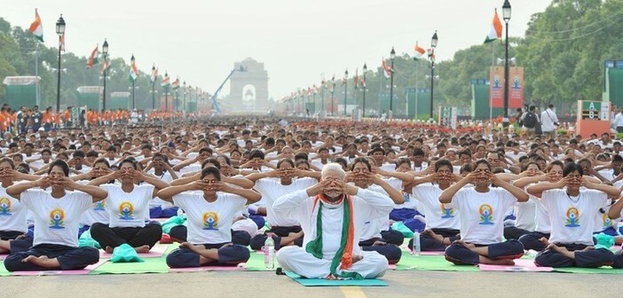 How much did the Government actually spend on the Yoga day?