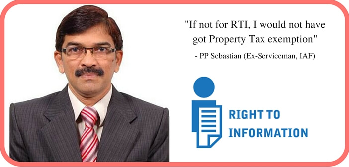 PP Sebastian Ex-Serviceman gets his property tax exemption after 9 years using RTI-factly.in