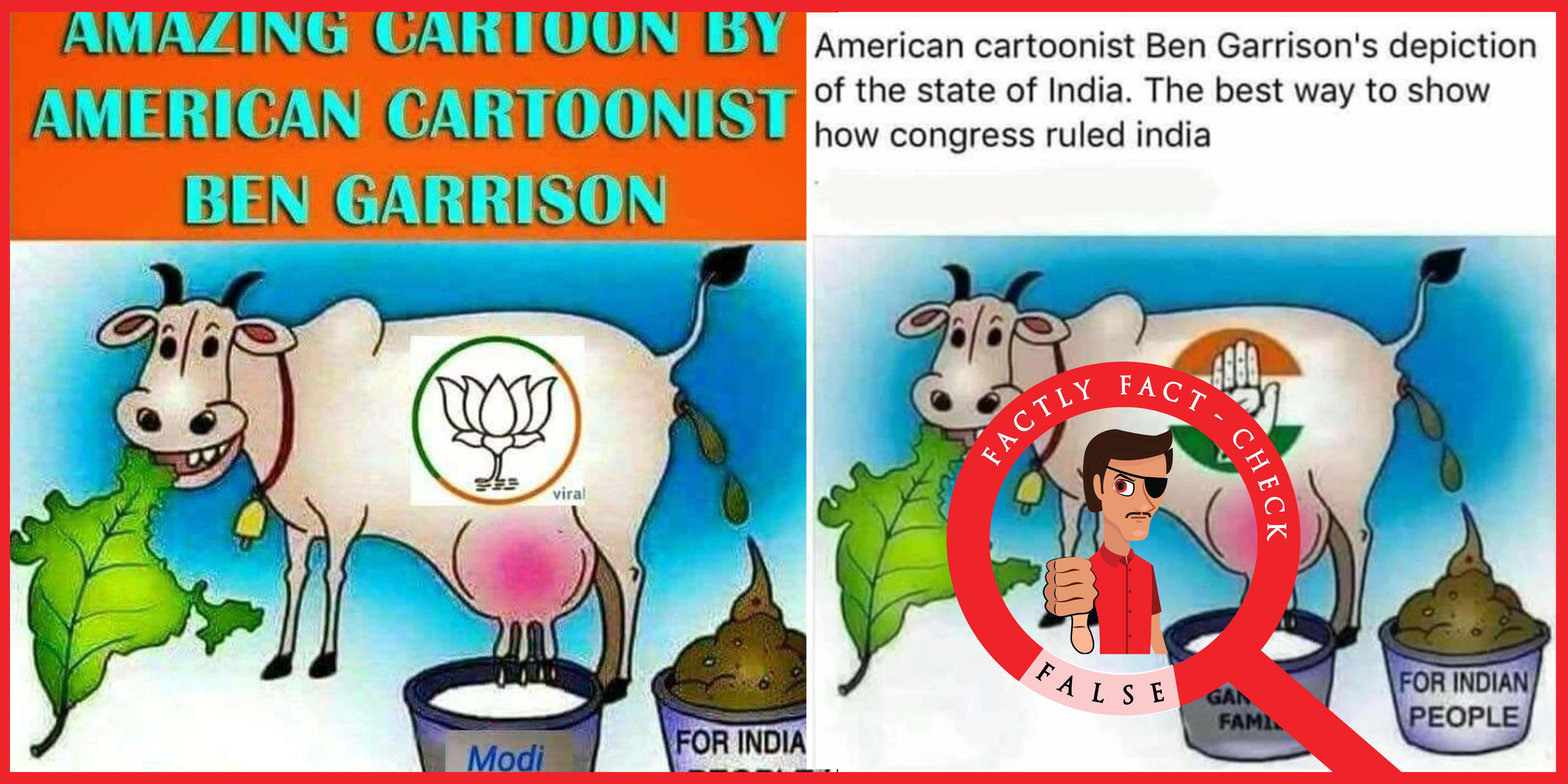 Political caricature criticizing the Congress isn't by the American Cartoonist  Ben Garrison - FACTLY