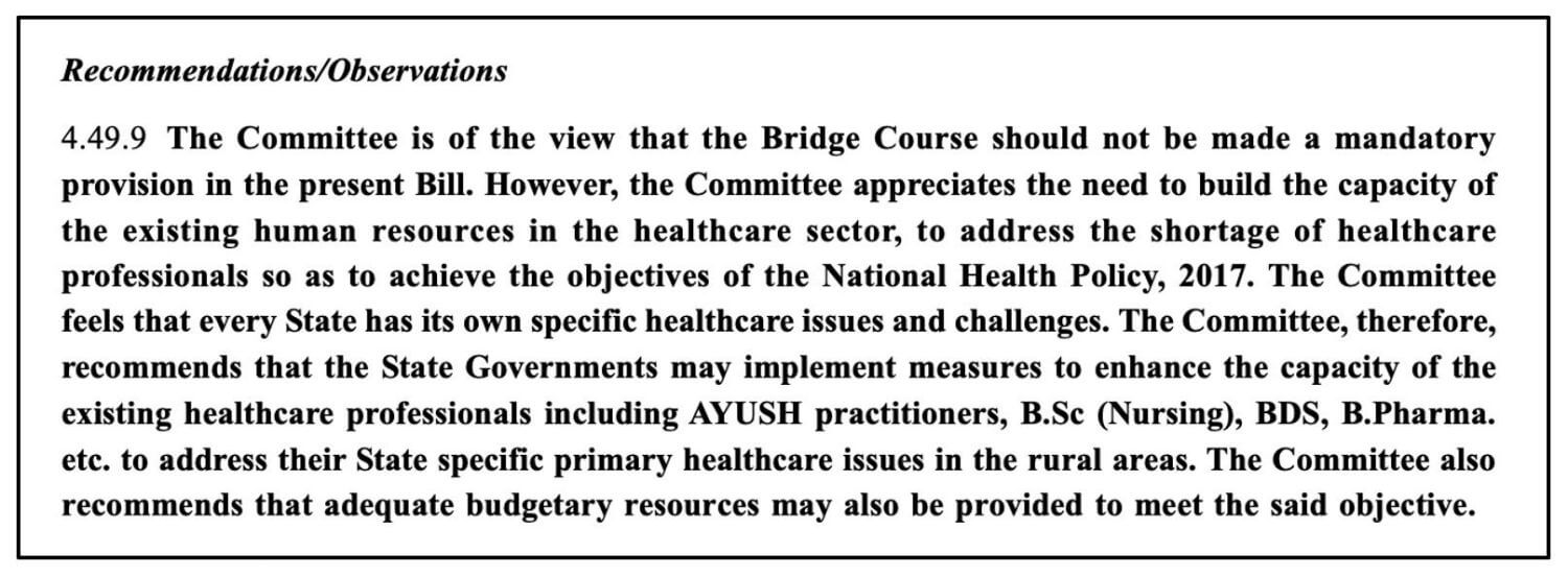 National Medical Commission Bill_Recommendations