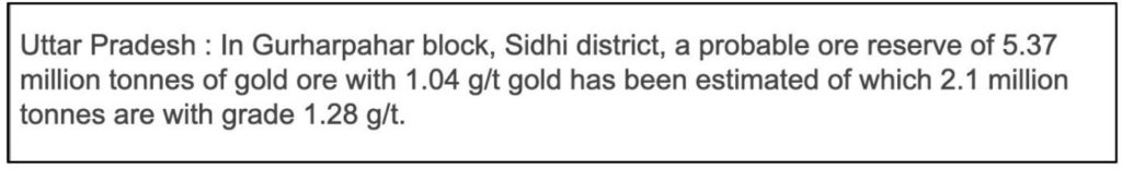 Gold in UP’s Sonbhadra_Gold exploration in UP’s Sonbhadra