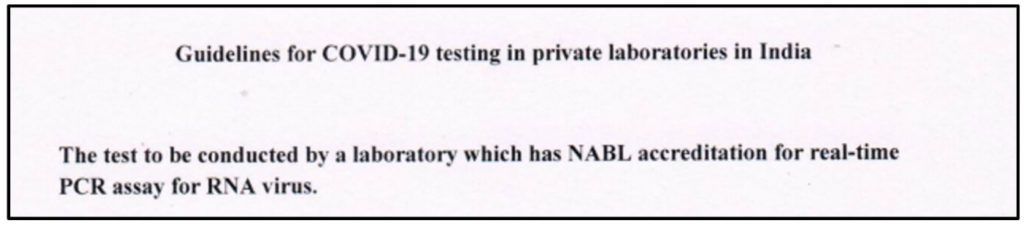 COVID-19 testing in India_Guidelines for testing COVID-19 in India