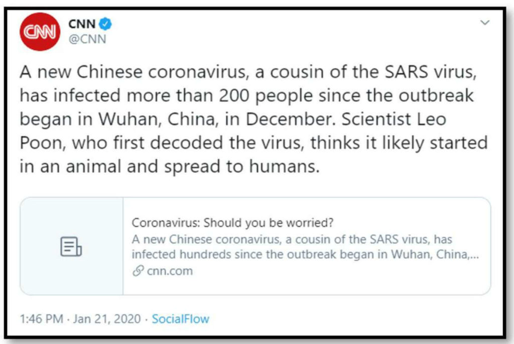 Novel Corona Virus_CNN’s old tweet