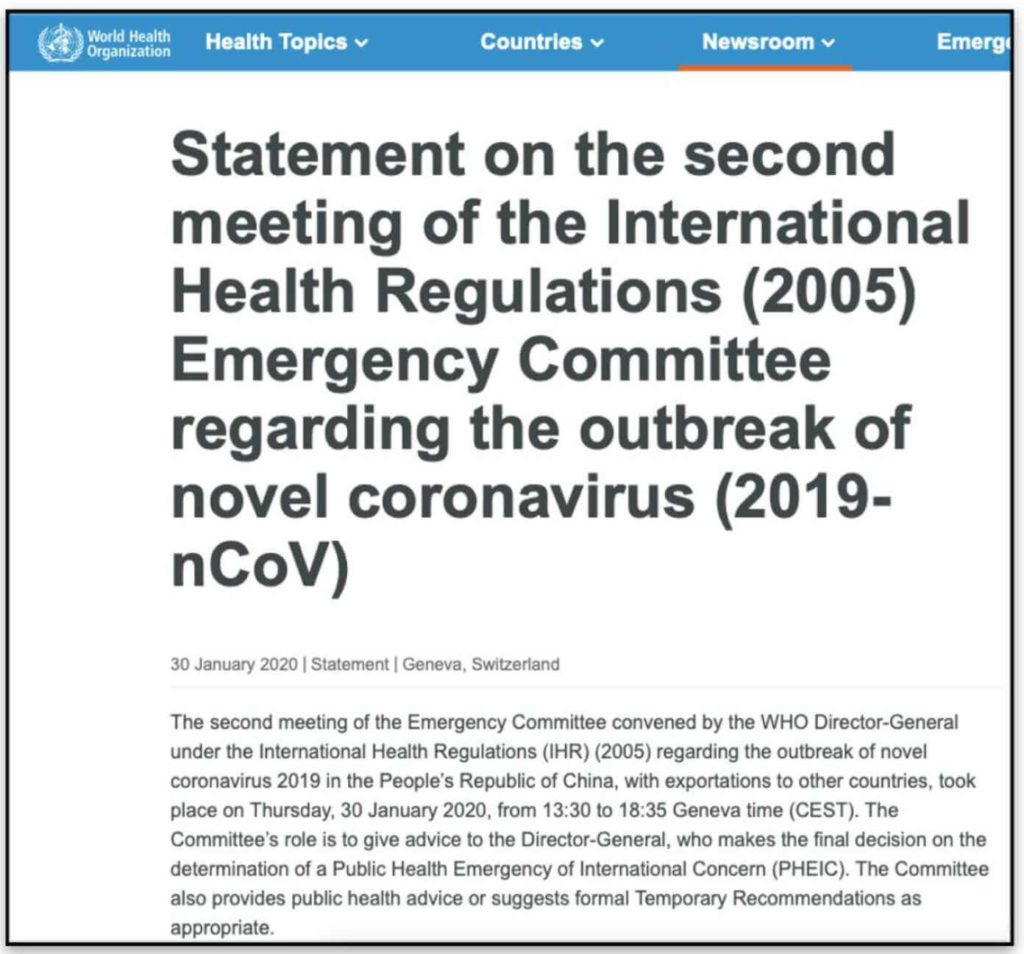 Public Health Emergency of International Concern_COVID 19 as Public Health Emergency of International Concern