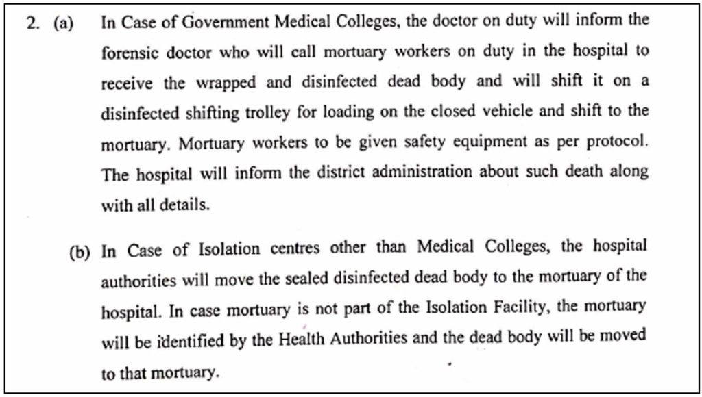 COVID-19 Dead Body Management _Punjab guidelines