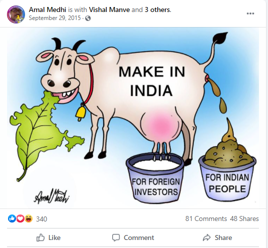 Ben Garrison did not create this cartoon mocking seven years of BJP rule -  FACTLY