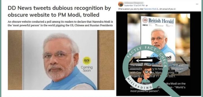 This ‘British Herald’ magazine with Narendra Modi cover was published in 2019, before the COVID-19 pandemic in India