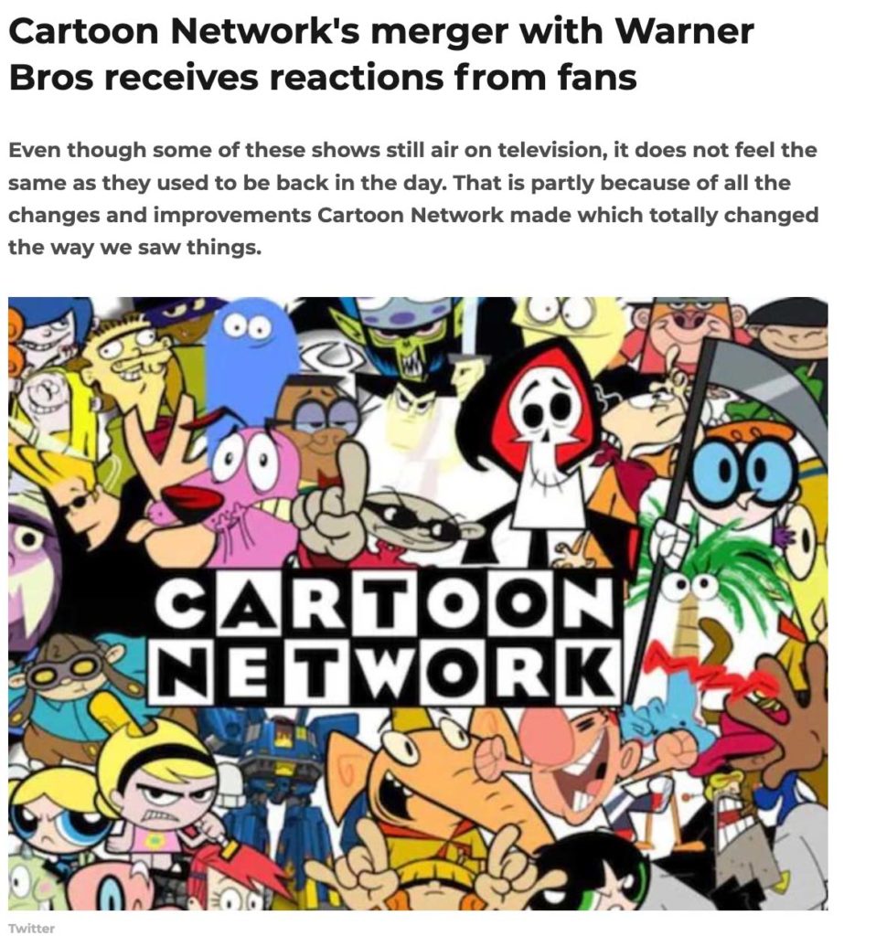 Cartoon Network is not getting shut down after merger with Warner Bros -  FACTLY