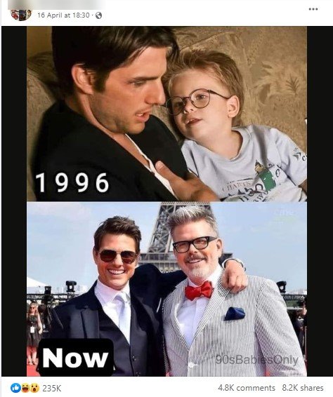 tom cruise next to kid from jerry maguire