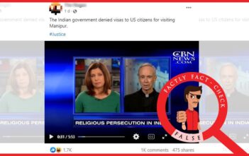 Old news report about the Indian government denying visas to US delegates is being falsely shared linking it to the Manipur violence