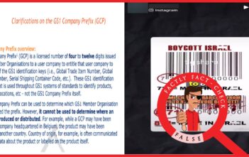 The barcode only shows the GS1 member country where the manufacturing company is registered