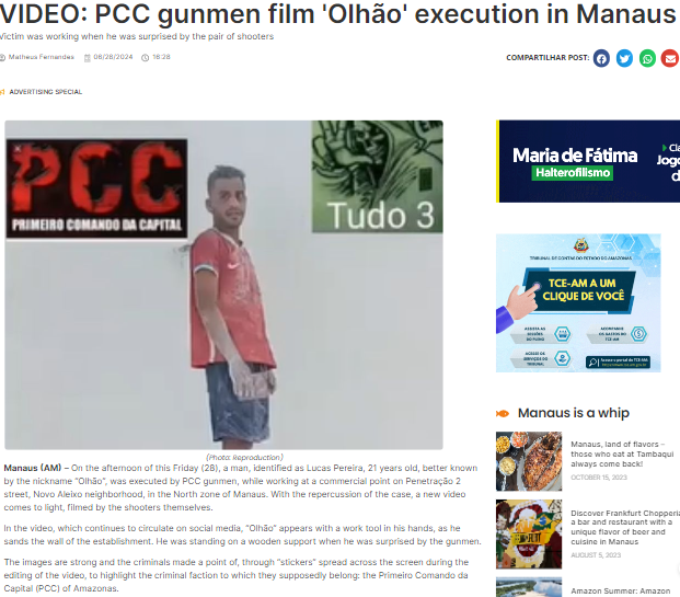 Man Being Shot in Brazil