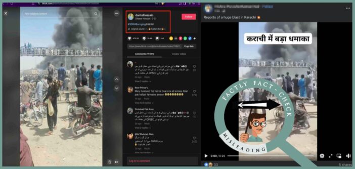 A video that predates Operation Sindoor is shared as visuals of a recent blast in Karachi, Pakistan