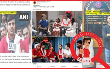The claim that the same person posed as a porter on one occasion and as a DU student on another during Rahul Gandhi’s meetings is false.