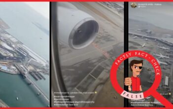 A video filmed at Hong Kong International Airport is falsely shared as a live plane crash video of the Ahmedabad Air India plane