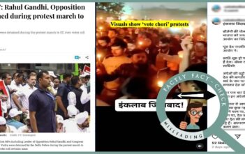 Unrelated visuals are being shared as ‘vote chori’ protests held following Rahul Gandhi’s ‘vote chori’ claims