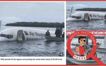 2018 photos of a plane that crash-landed in a Pacific lagoon in Micronesia are being falsely shared as if they are from Mumbai