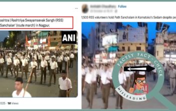 Video of an RSS march held in Nagpur in May 2025 is being misrepresented as a recent RSS rally in Karnataka’s Sedam