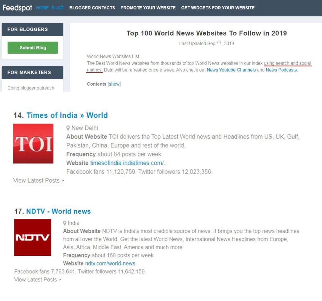 No, NDTV has not been ranked as the top 17th impartial and honest news ...