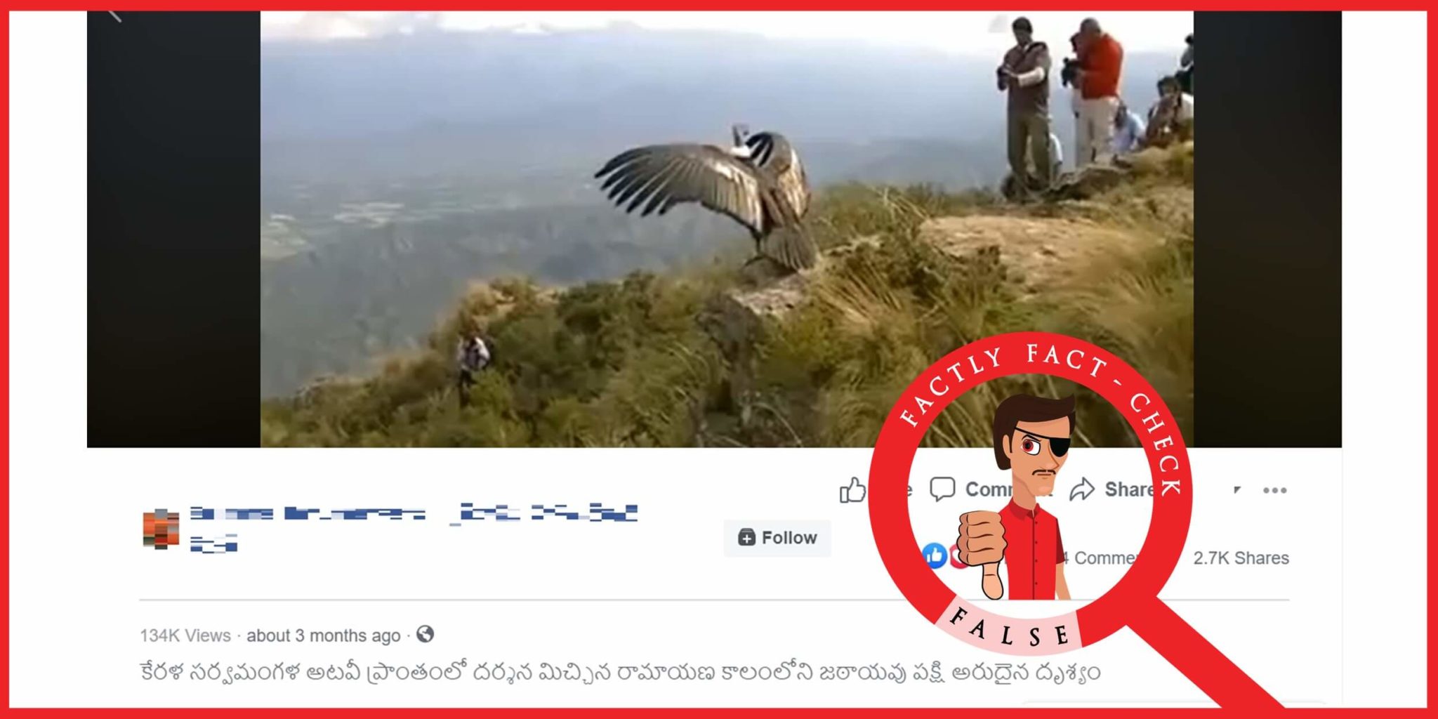 Jatayu bird spotted in Kerala - Thumbnail - FACTLY