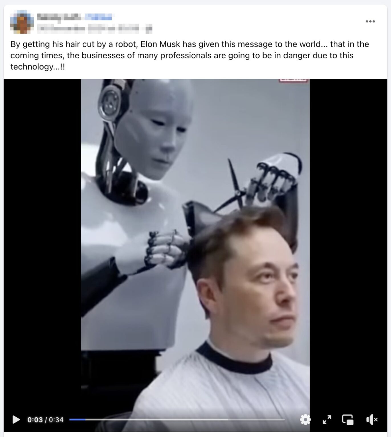 An AI-generated video is falsely shared as real visuals of Elon Musk