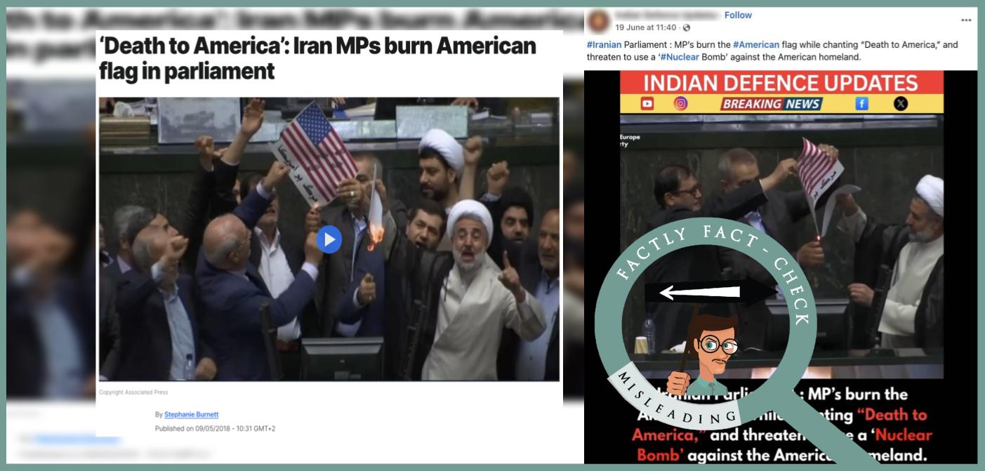 A 2018 video of Iranian MPs burning the U S flag is being shared now A 2018 video of Iranian MPs burning the U S flag is being shared now